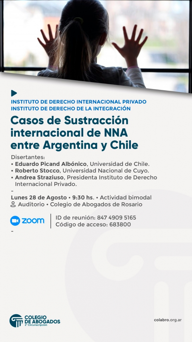 Casos de Sustracción internacional de NNA entre Argentina y Chile - 28/08/2023